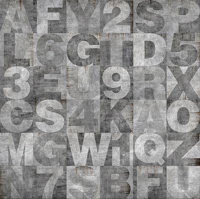 Фотообои STONE ALPHABET 2, LOFT, Factura